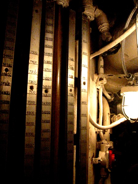 Gauges on the U-505 submarine.