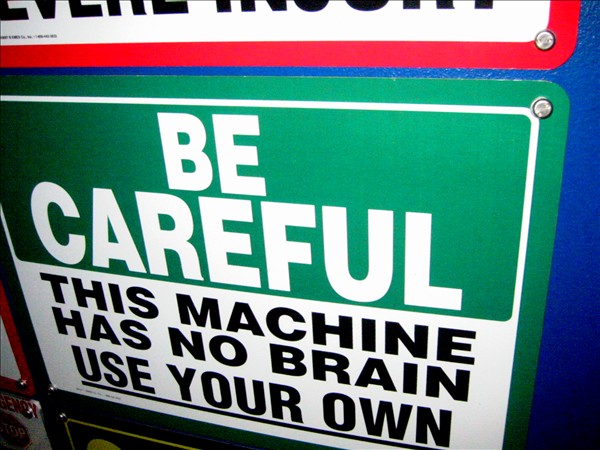 Funny signs at the Chicago Museum of Science and Industry.