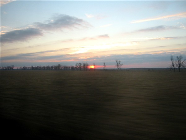Racing the dawn sun. Taken somewhere in Arkansas. Shot with my Canon S200.