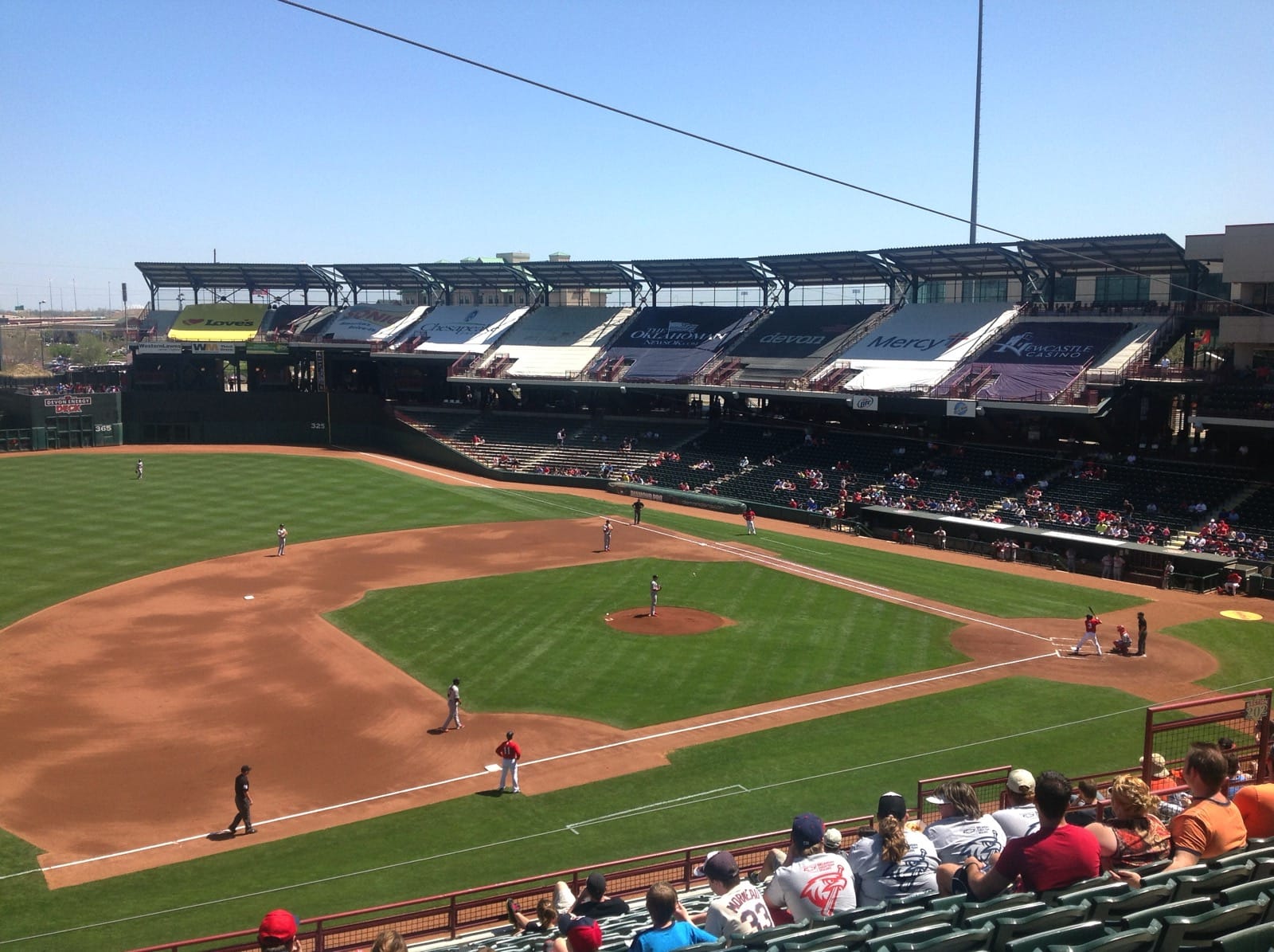 Color photo the OKC Redhawk's ballpark.