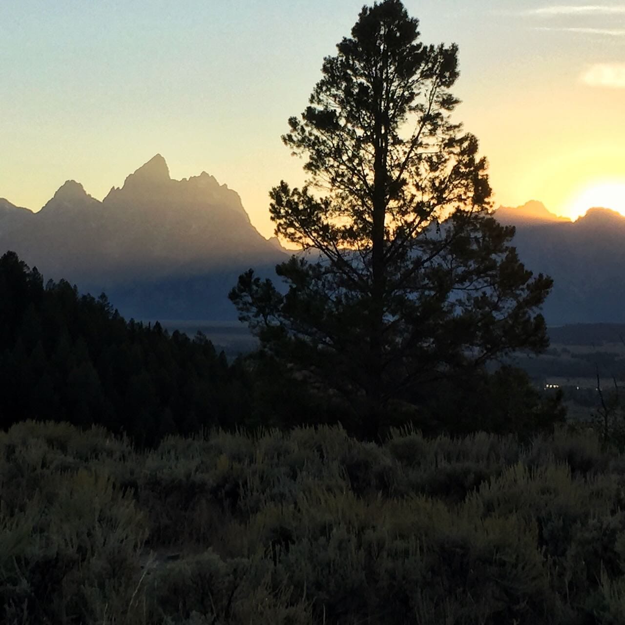 Sunset at Upper Teton View.